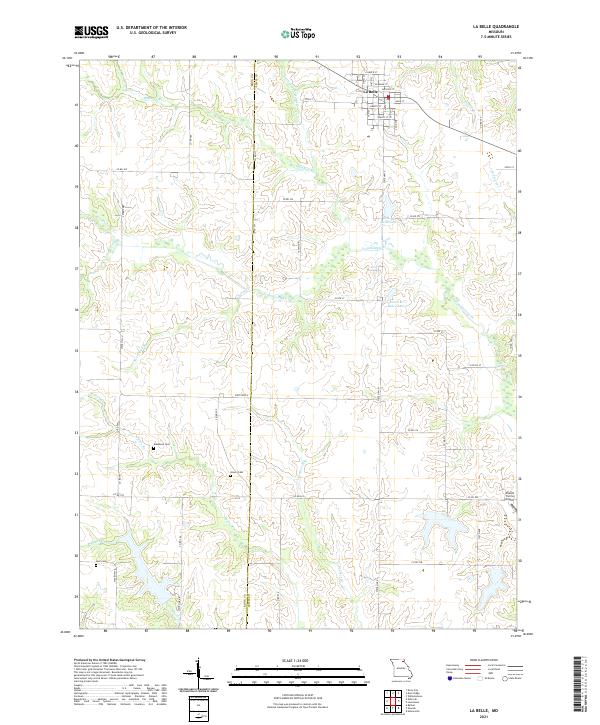 La Belle, MO — USGS 7.5-minute topo (2021)