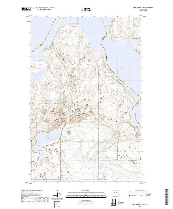 Free Peoples Lake, ND — USGS 7.5-minute topo (2024)