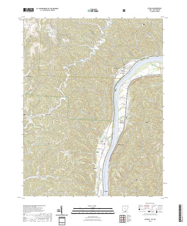 Athalia, OH-WV — USGS 7.5-minute topo (2023)