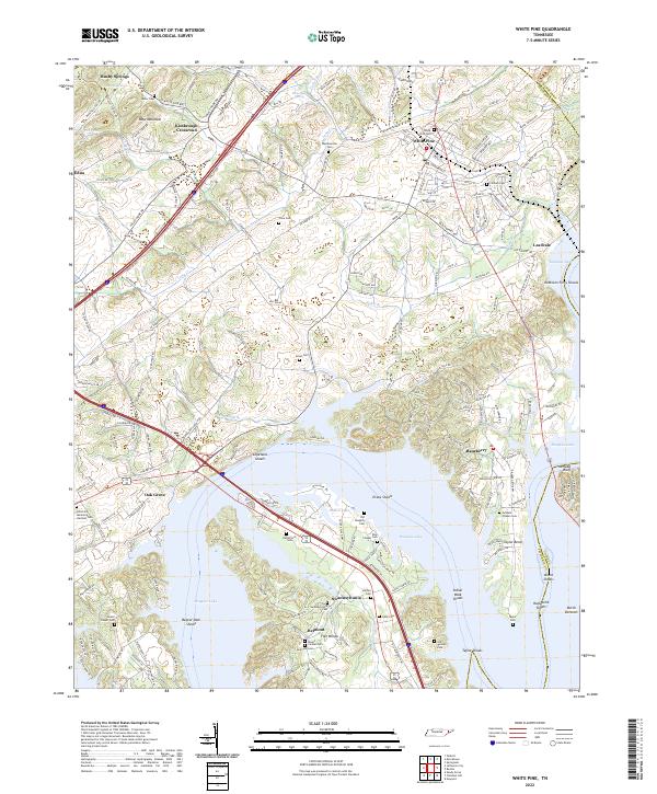 White Pine, TN — USGS 7.5-minute topo (2022)