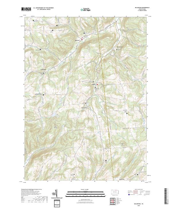 Millerton, PA — USGS 7.5-minute topo (2023)