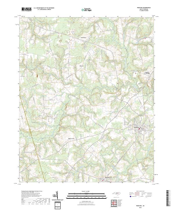 Pinetops, NC — USGS 7.5-minute topo (2022)