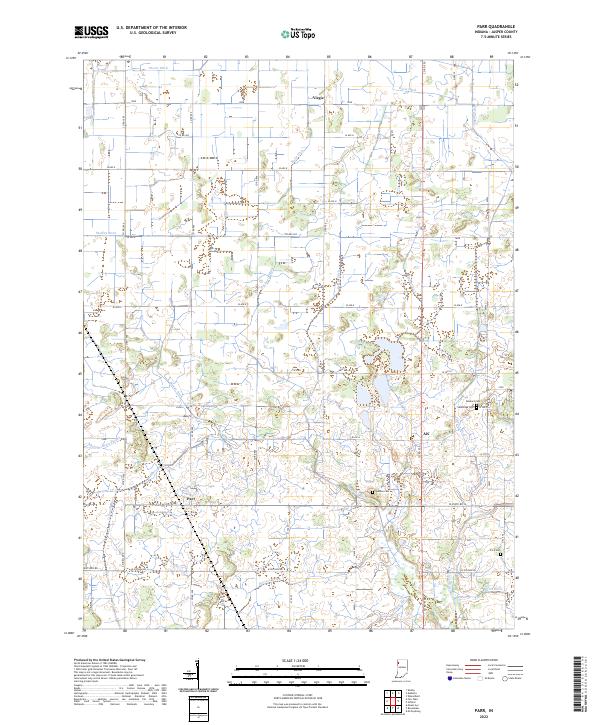 Parr, IN — USGS 7.5-minute topo (2022)