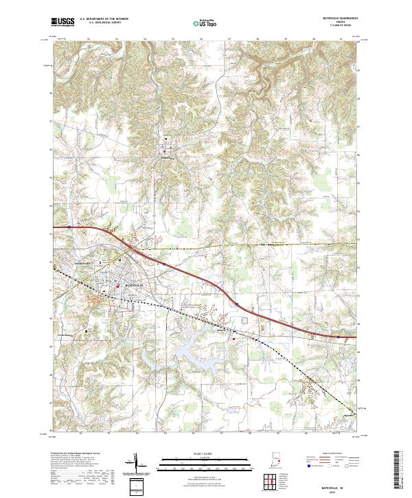 Batesville, IN — USGS 7.5-minute topo (2022)