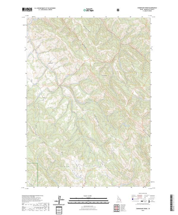 Commissary Ridge, ID — USGS 7.5-minute topo (2024)