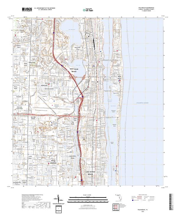 Palm Beach, FL — USGS 7.5-minute topo (2024)