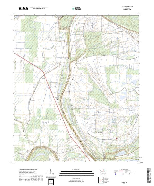 Foules, LA — USGS 7.5-minute topo (2024)