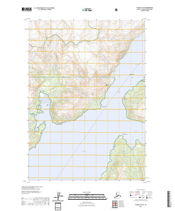 Valdez A-8 SE, AK — USGS 7.5-minute topo (2023)