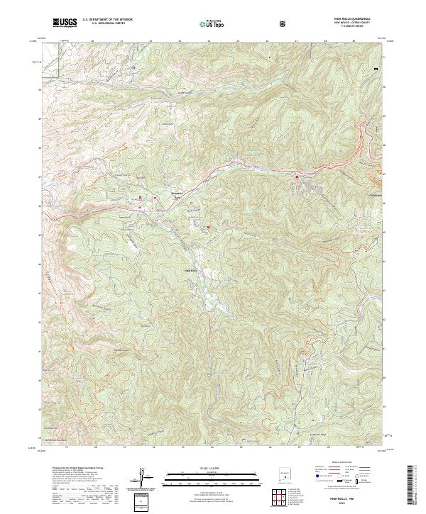 High Rolls, NM — USGS 7.5-minute topo (2023)