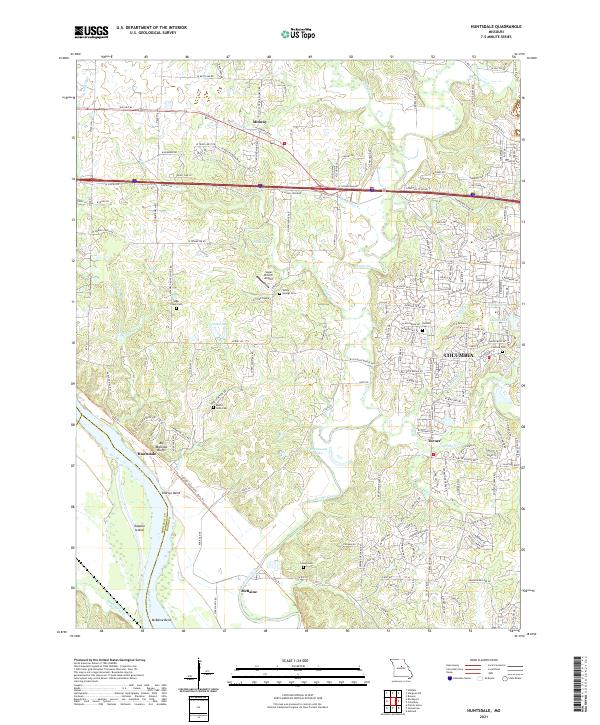 Huntsdale, MO — USGS 7.5-minute topo (2021)