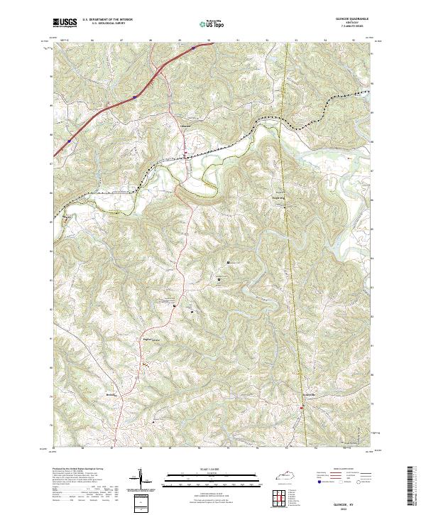 Glencoe, KY — USGS 7.5-minute topo (2022)