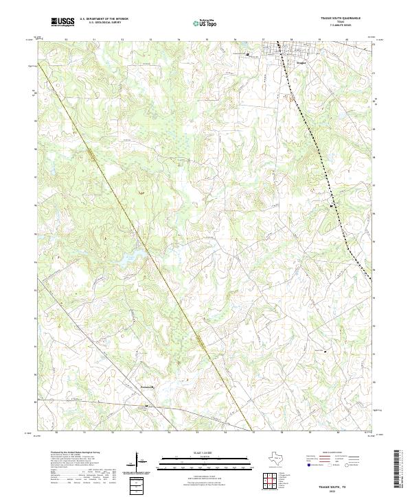 Teague South, TX — USGS 7.5-minute topo (2022)