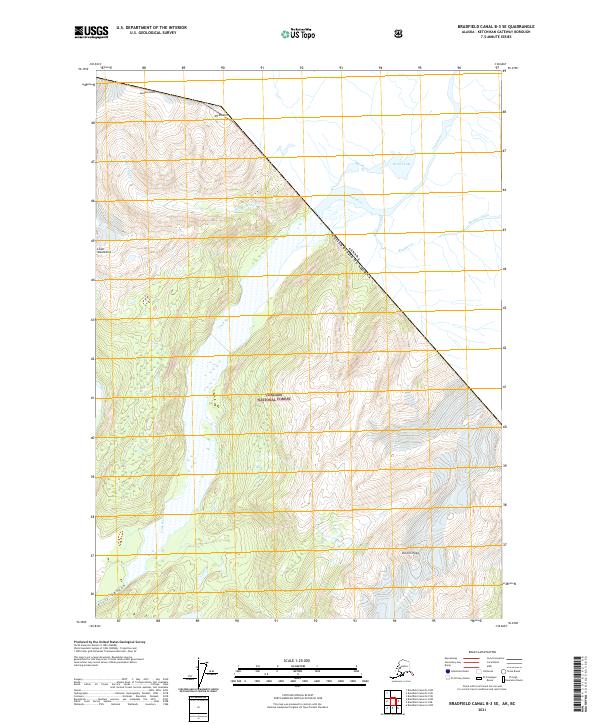 Bradfield Canal B-3 SE, AK-BC — USGS 7.5-minute topo (2021)