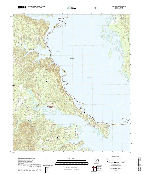 East Hamilton, TX-LA — USGS 7.5-minute topo (2022)