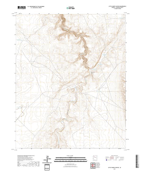 Little Harpo Canyon, AZ — USGS 7.5-minute topo (2021)