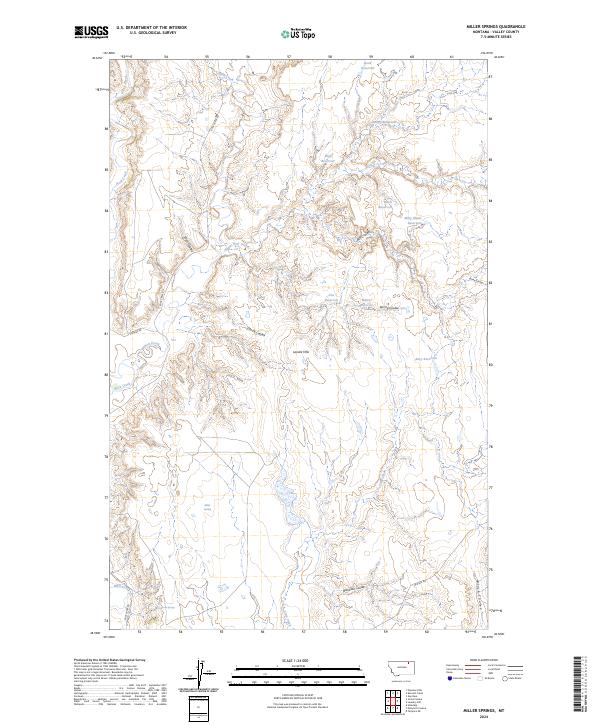 Miller Springs, MT — USGS 7.5-minute topo (2024)