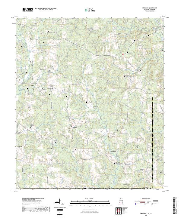 Progress, MS-LA — USGS 7.5-minute topo (2024)