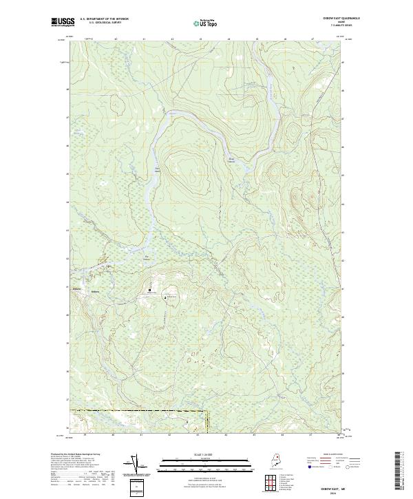 Oxbow East, ME — USGS 7.5-minute topo (2024)