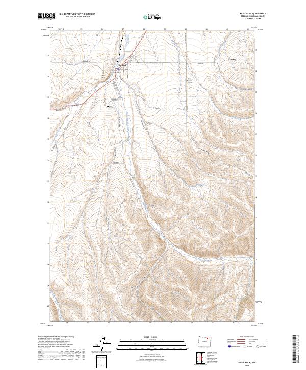 Pilot Rock, OR — USGS 7.5-minute topo (2023)