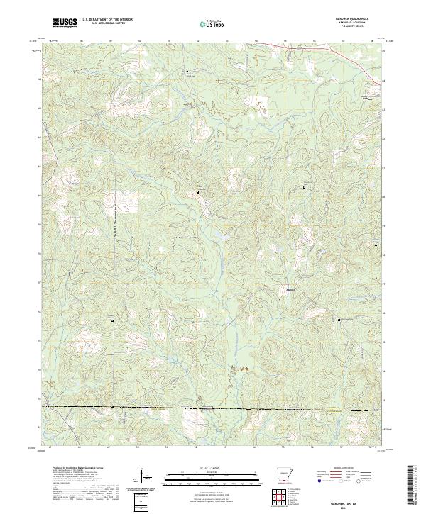 Gardner, AR-LA — USGS 7.5-minute topo (2024)