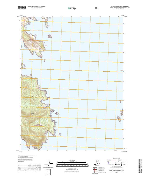 Dixon Entrance D-2 SW, AK — USGS 7.5-minute topo (2021)
