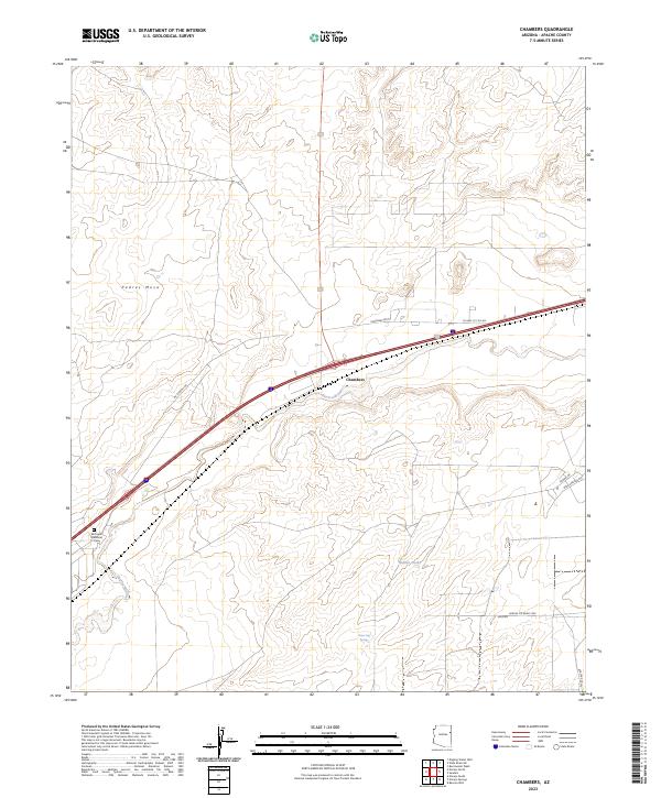 Chambers, AZ — USGS 7.5-minute topo (2023)