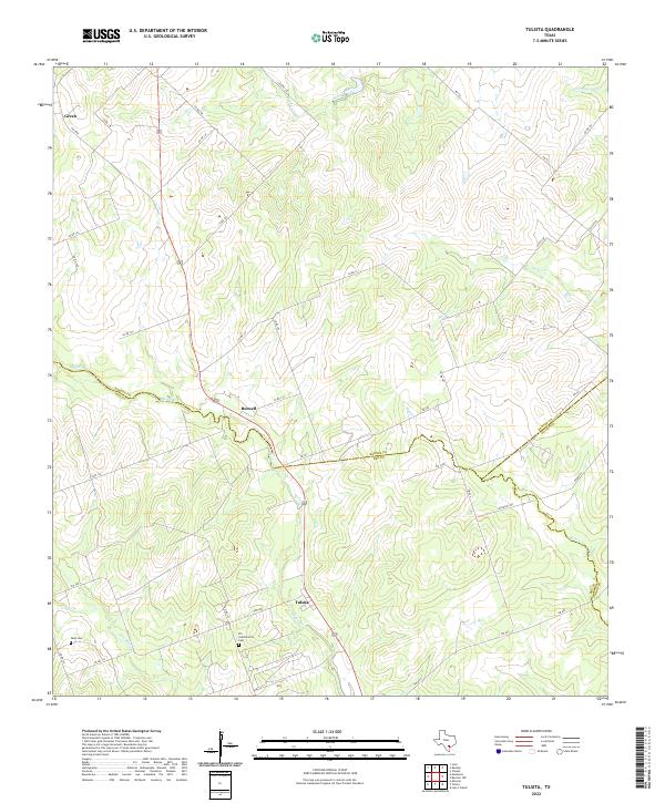 Tulsita, TX — USGS 7.5-minute topo (2022)
