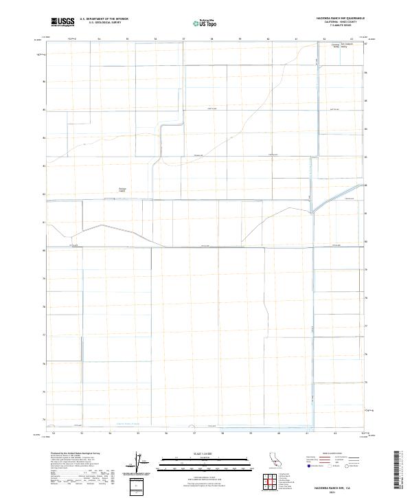 Hacienda Ranch NW, CA — USGS 7.5-minute topo (2021)