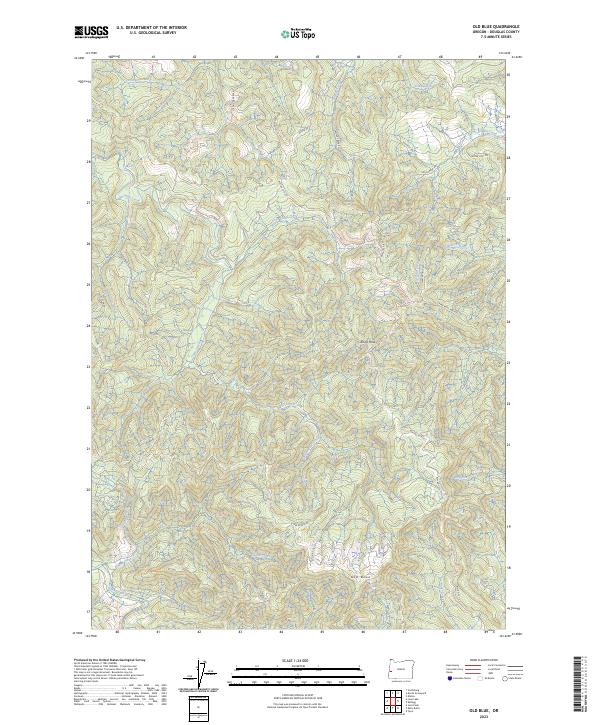 Old Blue, OR — USGS 7.5-minute topo (2023)