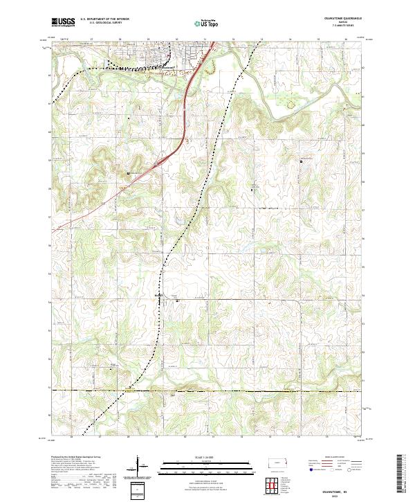 Osawatomie, KS — USGS 7.5-minute topo (2022)