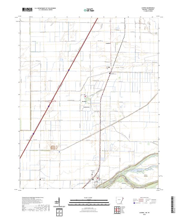 Luxora, AR-TN — USGS 7.5-minute topo (2024)