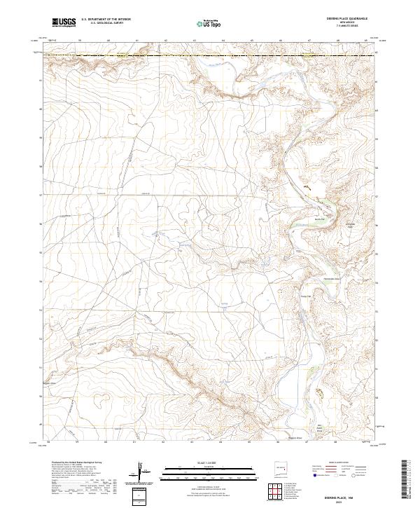Deering Place, NM — USGS 7.5-minute topo (2023)