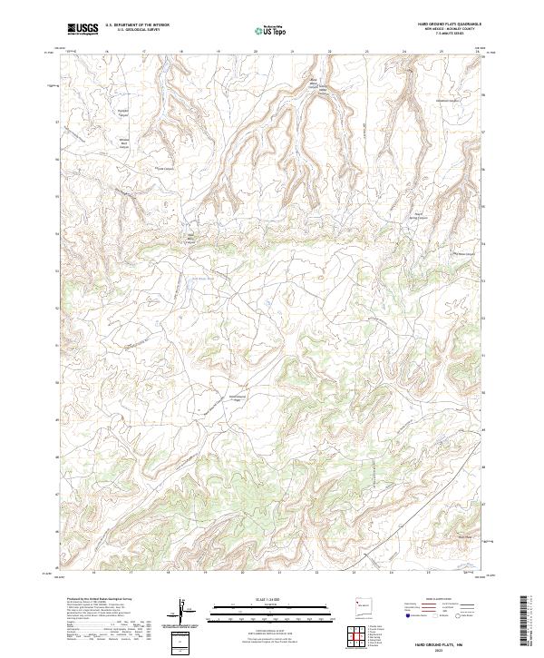 Hard Ground Flats, NM — USGS 7.5-minute topo (2023)