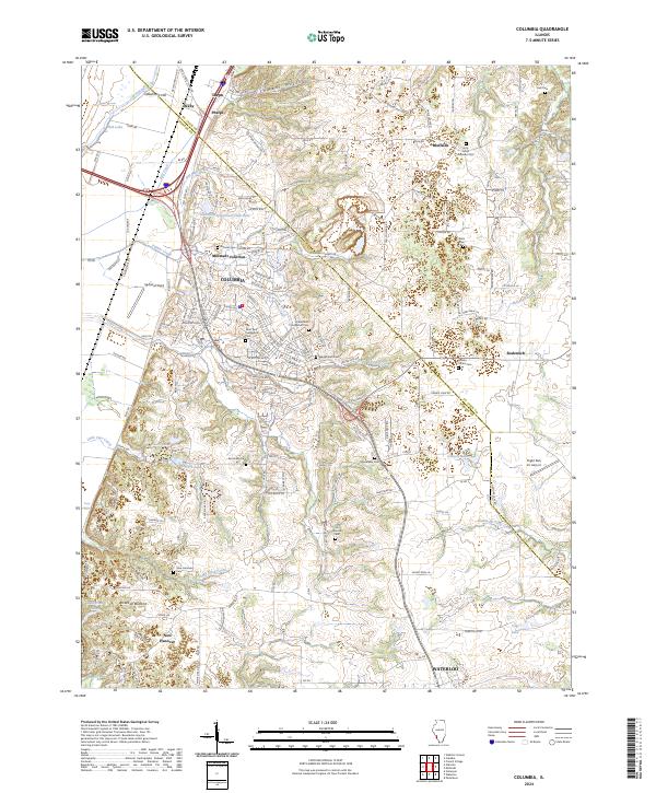 Columbia, IL — USGS 7.5-minute topo (2024)