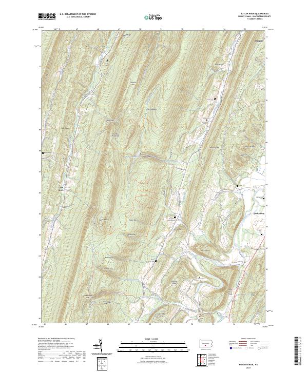 Butler Knob, PA — USGS 7.5-minute topo (2023)