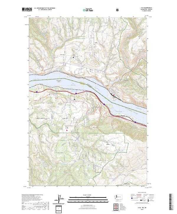 Lyle, WA-OR — USGS 7.5-minute topo (2023)