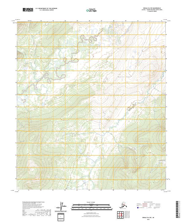 Denali D-6 SW, AK — USGS 7.5-minute topo (2023)
