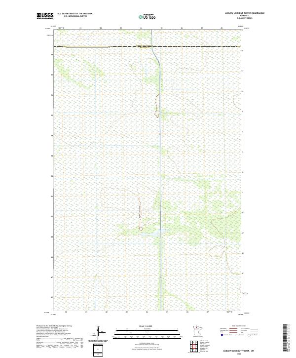 Ludlow Lookout Tower, MN — USGS 7.5-minute topo (2022)