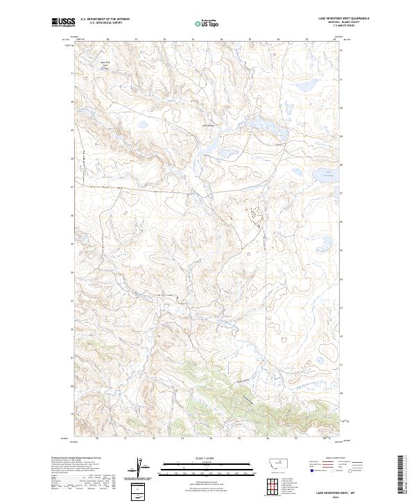 Lake Seventeen West, MT — USGS 7.5-minute topo (2024)