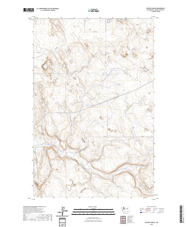 Foster Coulee, WA — USGS 7.5-minute topo (2023)