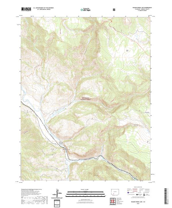 Wagon Wheel Gap, CO — USGS 7.5-minute topo (2022)
