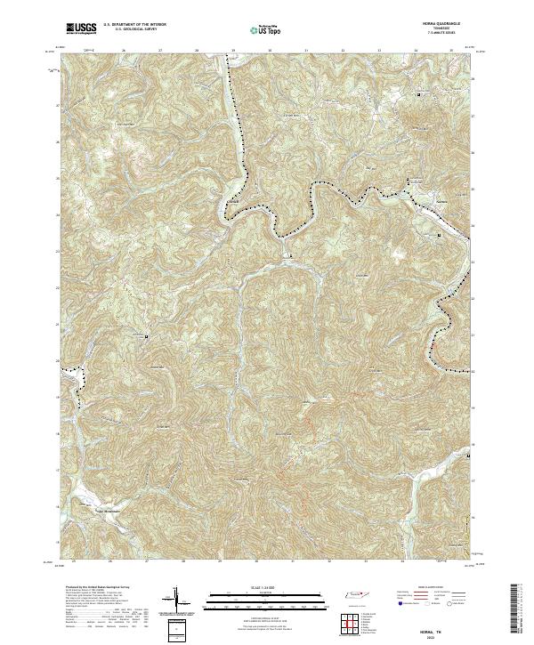 Norma, TN — USGS 7.5-minute topo (2022)