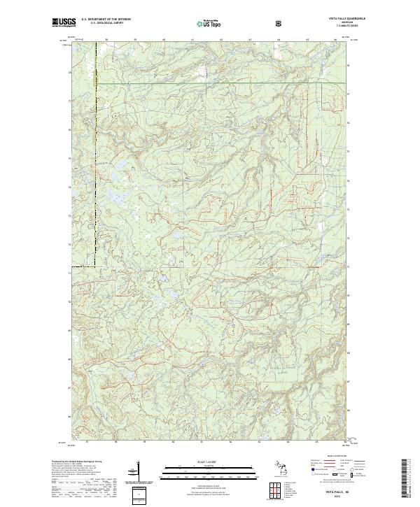 Vista Falls, MI — USGS 7.5-minute topo (2023)