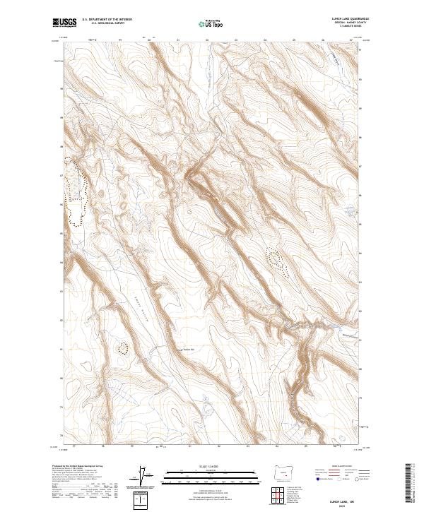 Lunch Lake, OR — USGS 7.5-minute topo (2023)