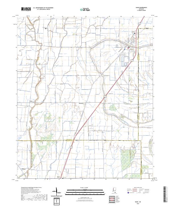 Shaw, MS — USGS 7.5-minute topo (2024)