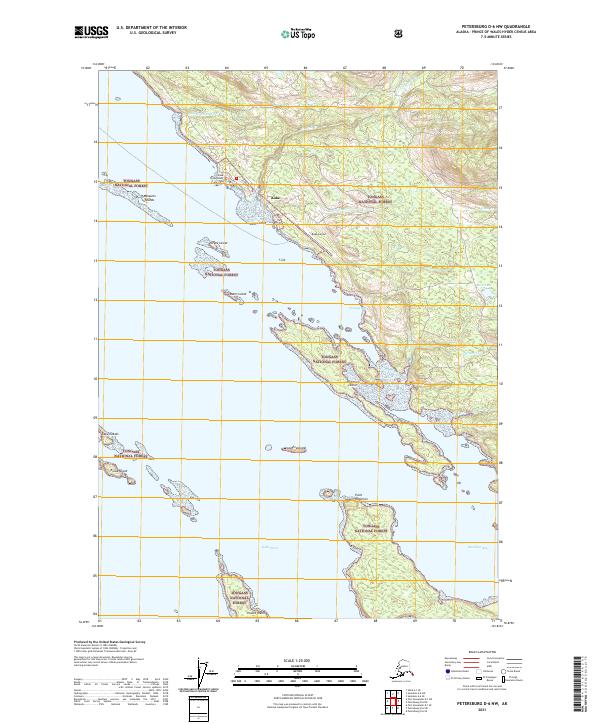 Petersburg D-6 NW, AK — USGS 7.5-minute topo (2021)