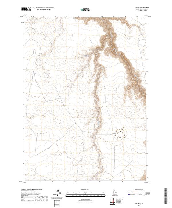 The Arch, ID — USGS 7.5-minute topo (2023)
