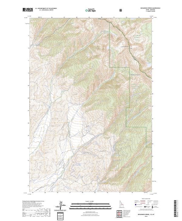 Bohannon Spring, ID-MT — USGS 7.5-minute topo (2024)