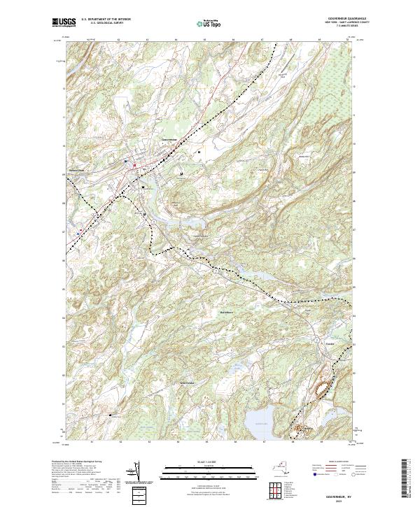 Gouverneur, NY — USGS 7.5-minute topo (2023)