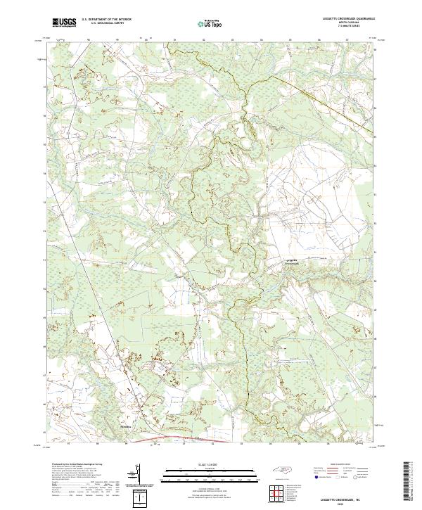 Leggetts Crossroads, NC — USGS 7.5-minute topo (2022)